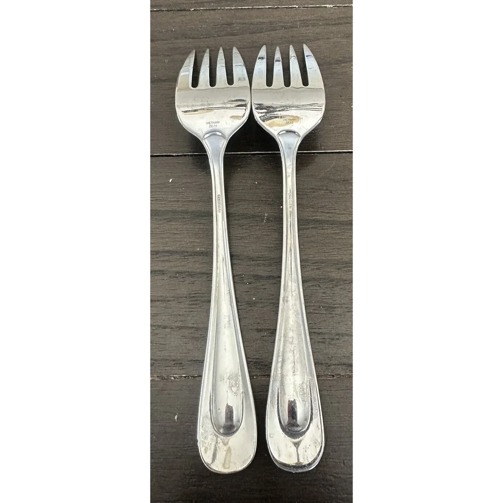 2 Serving Fork Oneida Stainless Voss Glossy